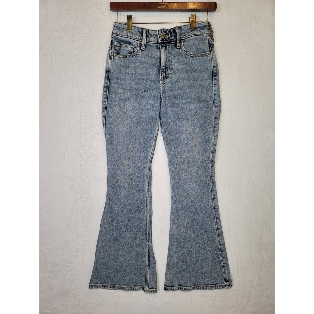 Hollister Y2K Bohemian Flare Western Bikercore Jeans Festival 27x29.5 Size OS